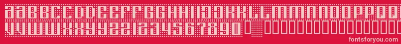 Computeramok Font – Pink Fonts on Red Background