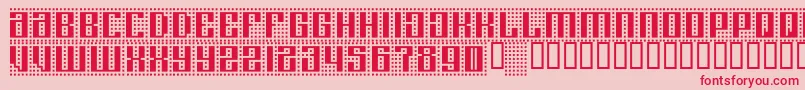 Computeramok Font – Red Fonts on Pink Background