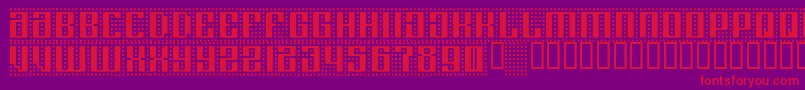 Computeramok Font – Red Fonts on Purple Background