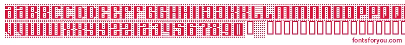 Computeramok-fontti – punaiset fontit valkoisella taustalla
