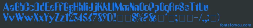 PerkleDisplaySsi Font – Blue Fonts on Black Background