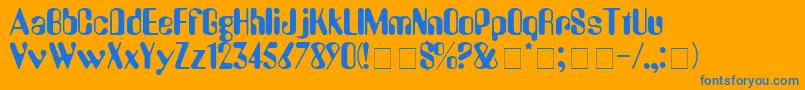 PerkleDisplaySsi Font – Blue Fonts on Orange Background