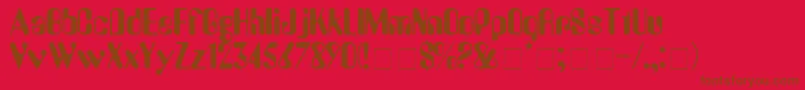 Шрифт PerkleDisplaySsi – коричневые шрифты на красном фоне