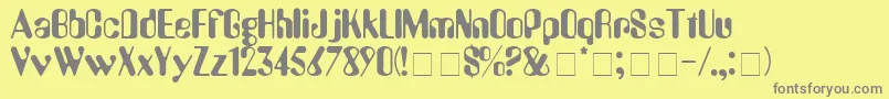 PerkleDisplaySsi Font – Gray Fonts on Yellow Background