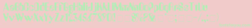 PerkleDisplaySsi Font – Green Fonts on Pink Background