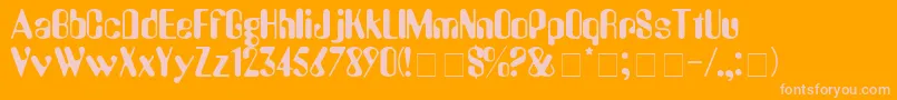 PerkleDisplaySsi Font – Pink Fonts on Orange Background