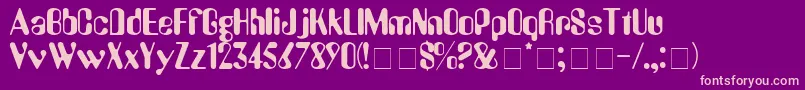 PerkleDisplaySsi Font – Pink Fonts on Purple Background