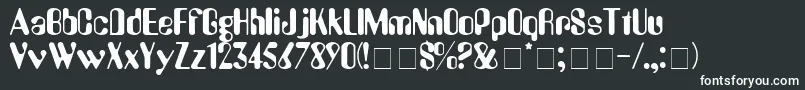 PerkleDisplaySsi Font – White Fonts on Black Background
