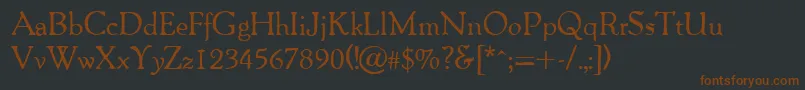 PerivaleRegularDb Font – Brown Fonts on Black Background