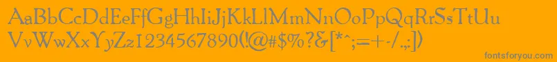 PerivaleRegularDb Font – Gray Fonts on Orange Background