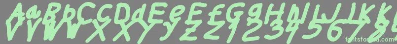 Шрифт Thickerthanita – зелёные шрифты на сером фоне