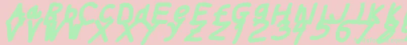 Thickerthanita Font – Green Fonts on Pink Background