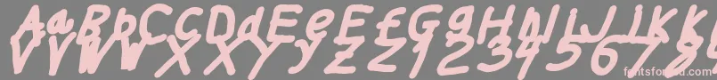 Шрифт Thickerthanita – розовые шрифты на сером фоне