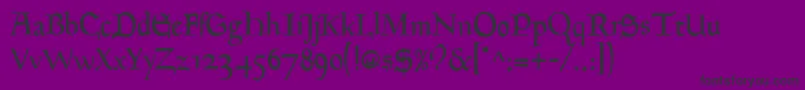 Police Goudymediaeval Regular – polices noires sur fond violet