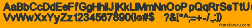 Becker Font – Black Fonts on Orange Background