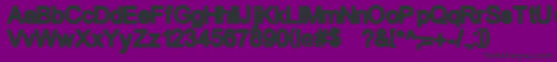 Шрифт Becker – чёрные шрифты на фиолетовом фоне