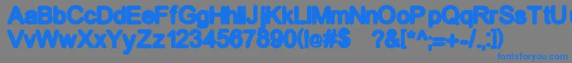 フォントBecker – 灰色の背景に青い文字