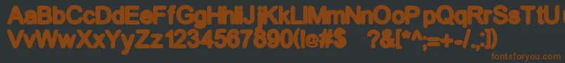 Becker-fontti – ruskeat fontit mustalla taustalla