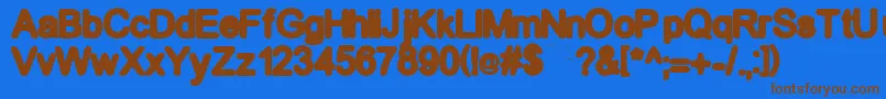Becker Font – Brown Fonts on Blue Background