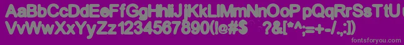 Becker Font – Gray Fonts on Purple Background