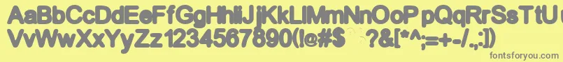 Becker Font – Gray Fonts on Yellow Background