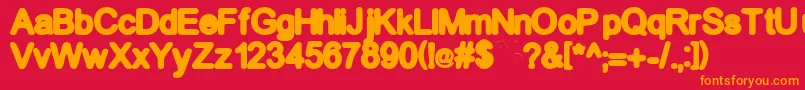 Becker Font – Orange Fonts on Red Background