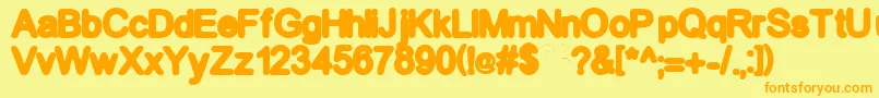 Becker Font – Orange Fonts on Yellow Background