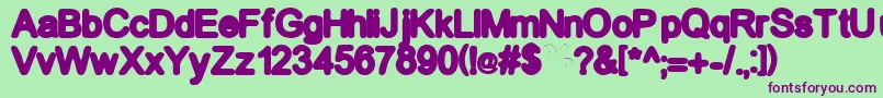 Becker Font – Purple Fonts on Green Background