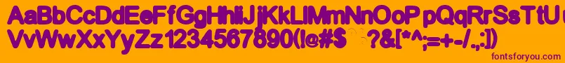 Becker Font – Purple Fonts on Orange Background