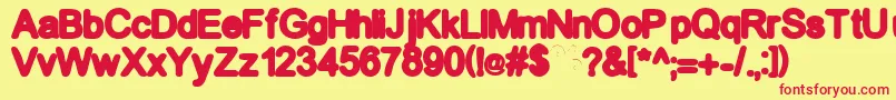 Becker Font – Red Fonts on Yellow Background