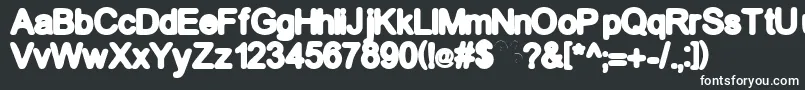 Becker Font – White Fonts on Black Background