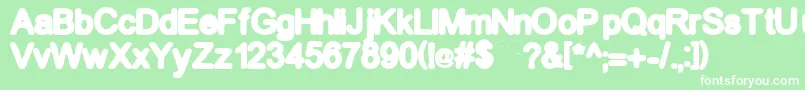 Becker Font – White Fonts on Green Background