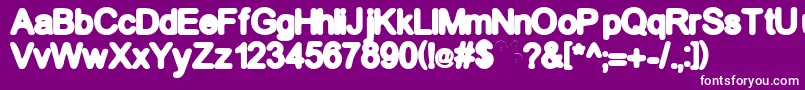 Becker Font – White Fonts on Purple Background