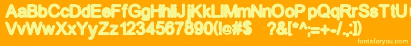 Becker Font – Yellow Fonts on Orange Background