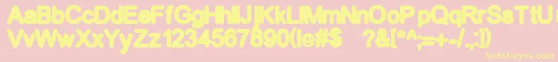 Becker Font – Yellow Fonts on Pink Background