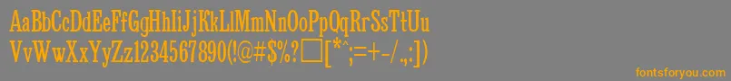 Bruskovayacttnarrow Font – Orange Fonts on Gray Background