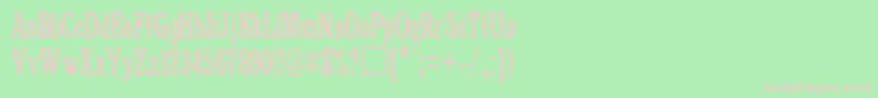 Bruskovayacttnarrow Font – Pink Fonts on Green Background