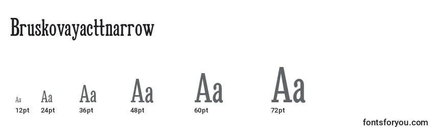 Размеры шрифта Bruskovayacttnarrow