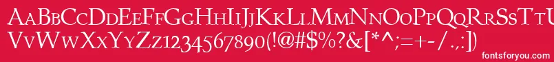 Prosperosmallcaps Font – White Fonts on Red Background
