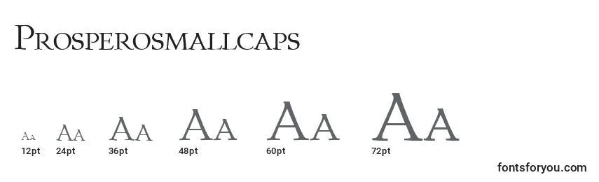 Größen der Schriftart Prosperosmallcaps