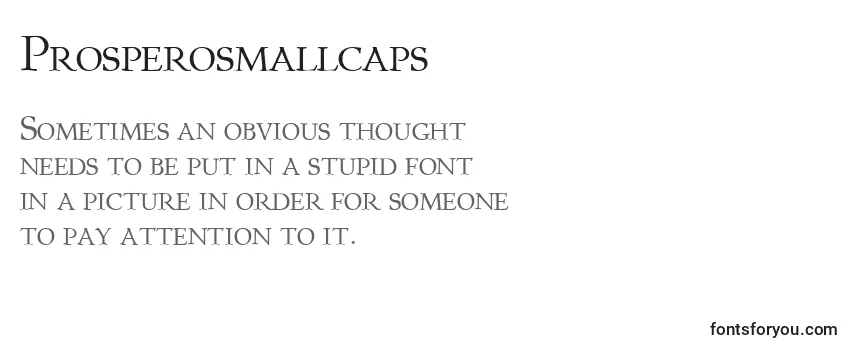 Шрифт Prosperosmallcaps