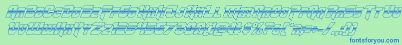 More about Omegaforcehalf3Dital12 Font Omegaforcehalf3Dital12 Font – Blue Fonts on Green Background