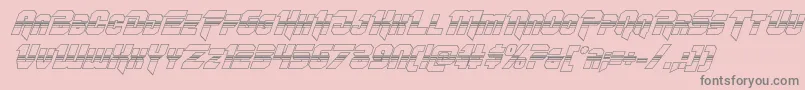 Omegaforcehalf3Dital12 Font – Gray Fonts on Pink Background