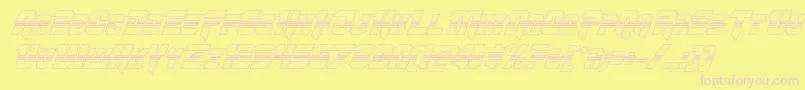 Omegaforcehalf3Dital12 Font – Pink Fonts on Yellow Background
