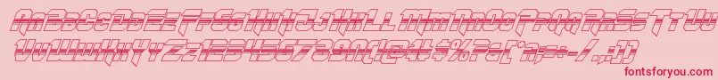 Omegaforcehalf3Dital12 Font – Red Fonts on Pink Background