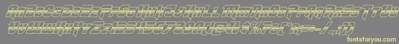 Omegaforcehalf3Dital12 Font – Yellow Fonts on Gray Background