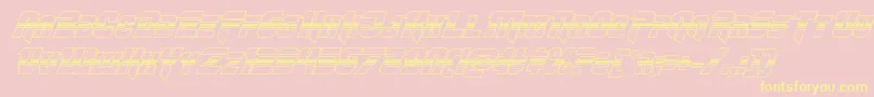 Omegaforcehalf3Dital12 Font – Yellow Fonts on Pink Background