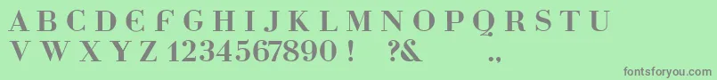 フォントDottybg – 緑の背景に灰色の文字