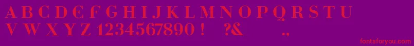 Dottybg Font – Red Fonts on Purple Background