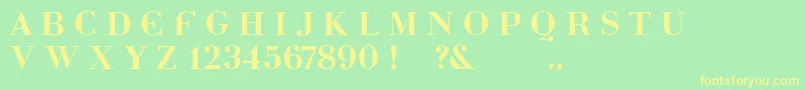 Dottybg Font – Yellow Fonts on Green Background